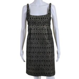 Milly of NY Cocktail Dress VINTAGE Black and Gold Size 6